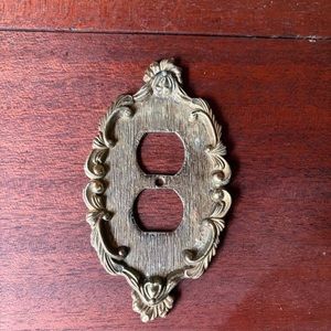 Vintage Ornate Brass Light Switch Cover